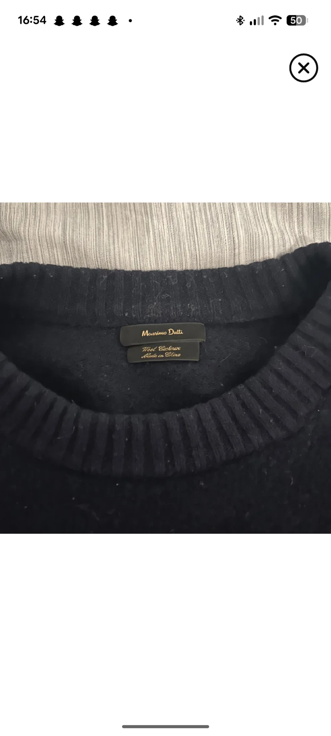 Mörkblå kashmirtröja Massimo Dutti - 2