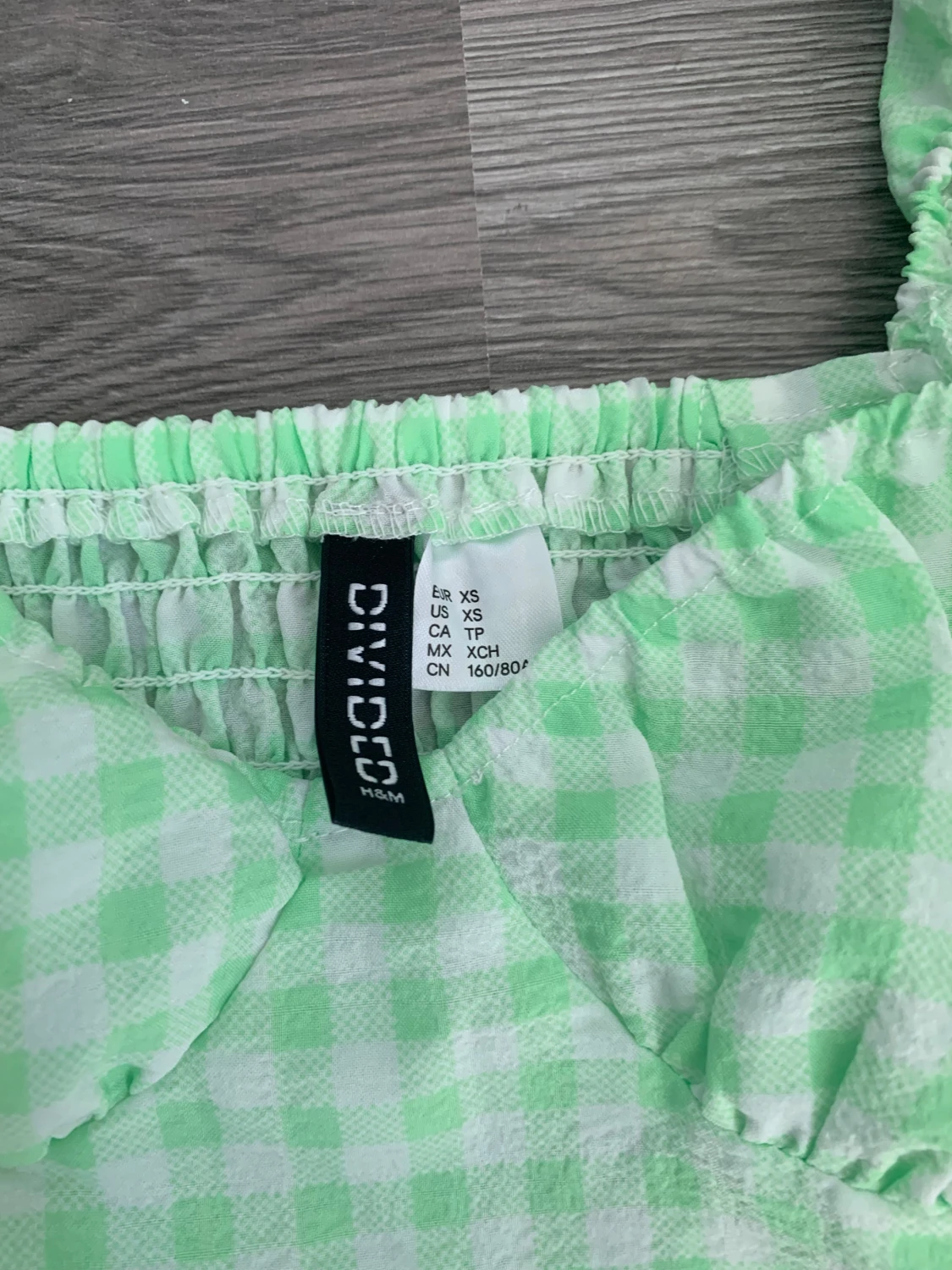 Grön rutig klänning från H&M  - 1