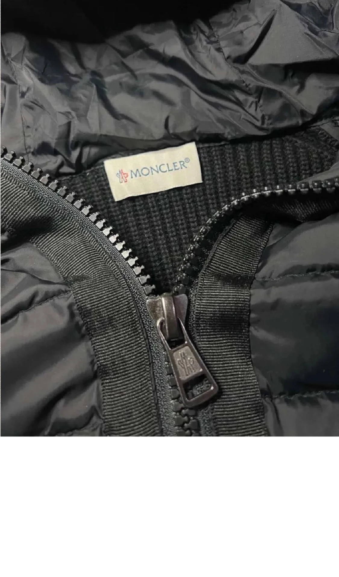 Svart Moncler cardigan med huva - 1