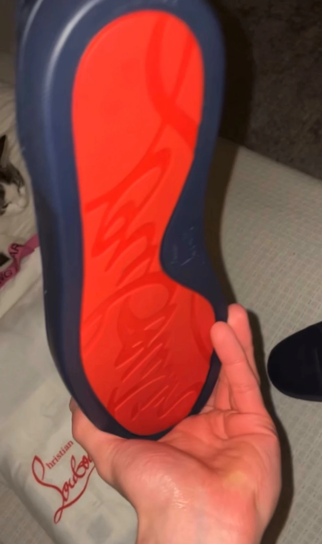 Mörkblå sneakers från Christian Louboutin - 1