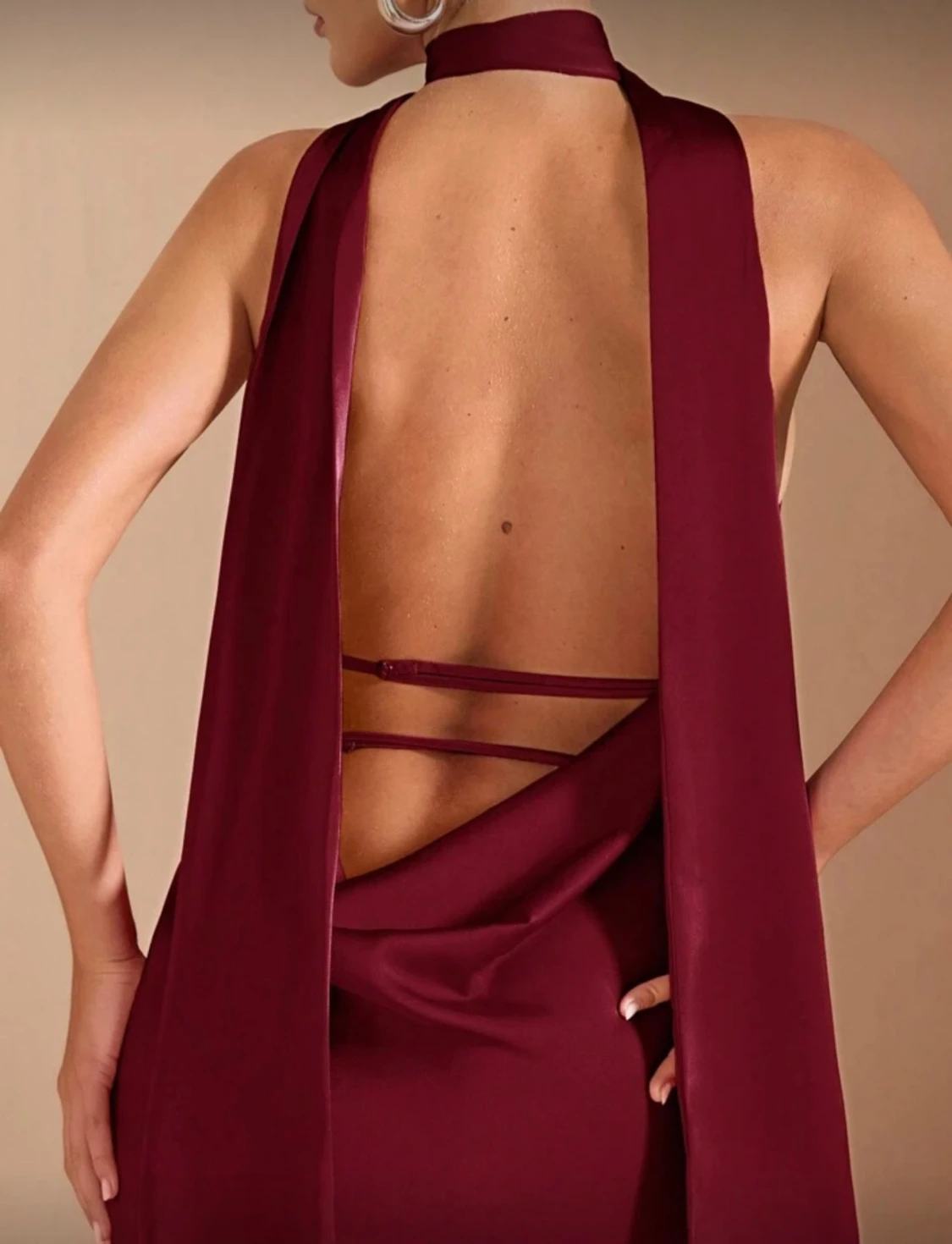 Vinröd balklänning - 5