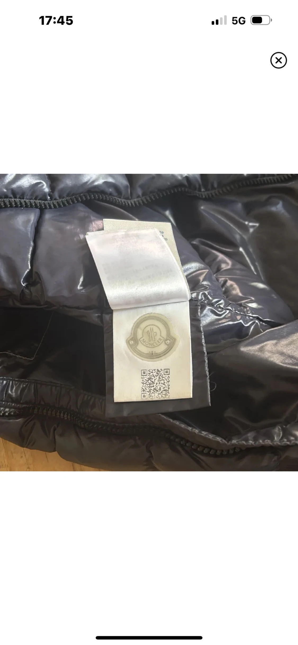 Mörkblå Moncler pufferjacka med huva - 3