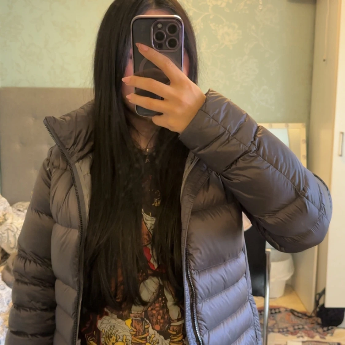 Svart dunjacka från Colmar med huva - 2