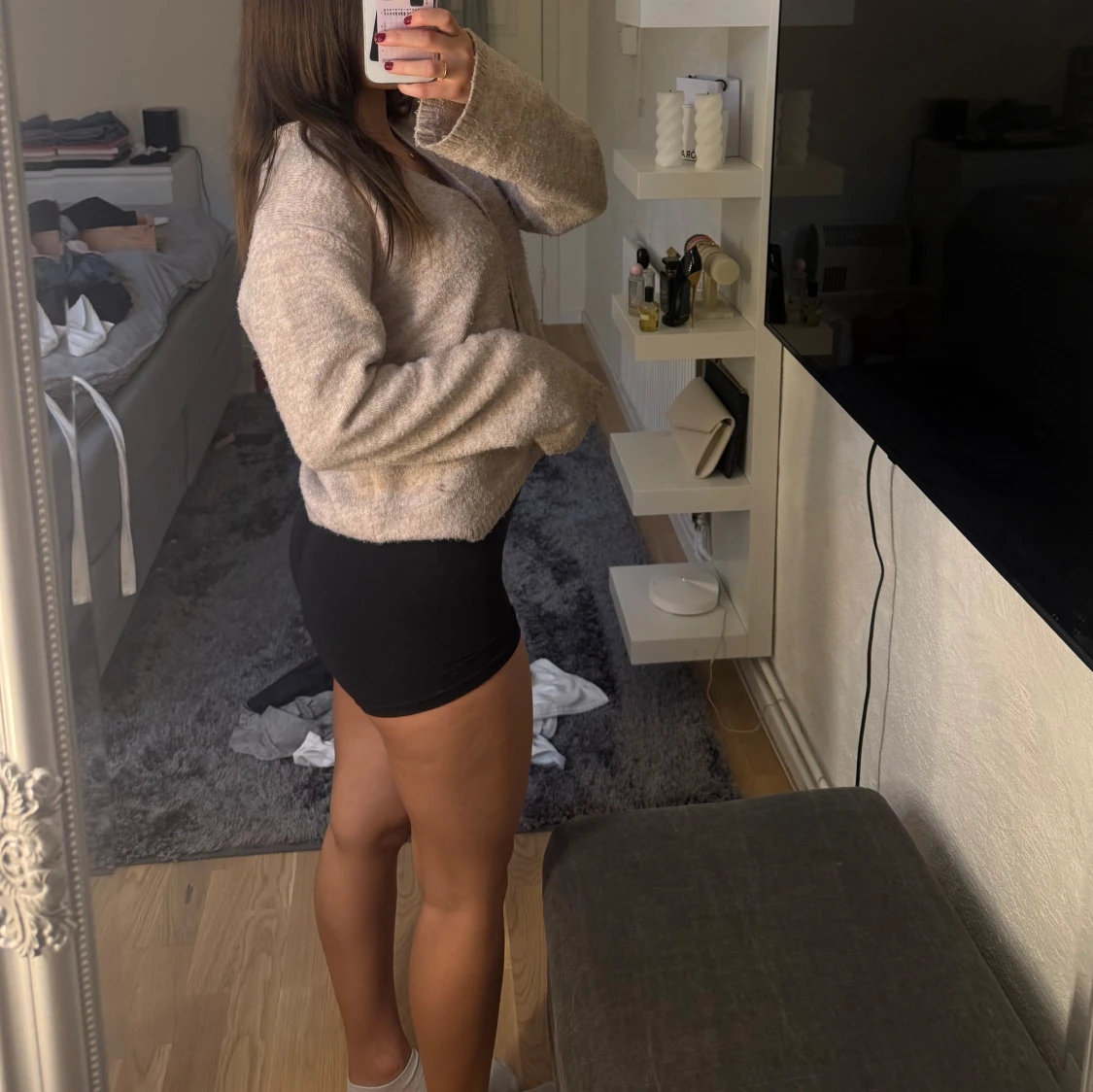 Svarta tighta shorts - 1