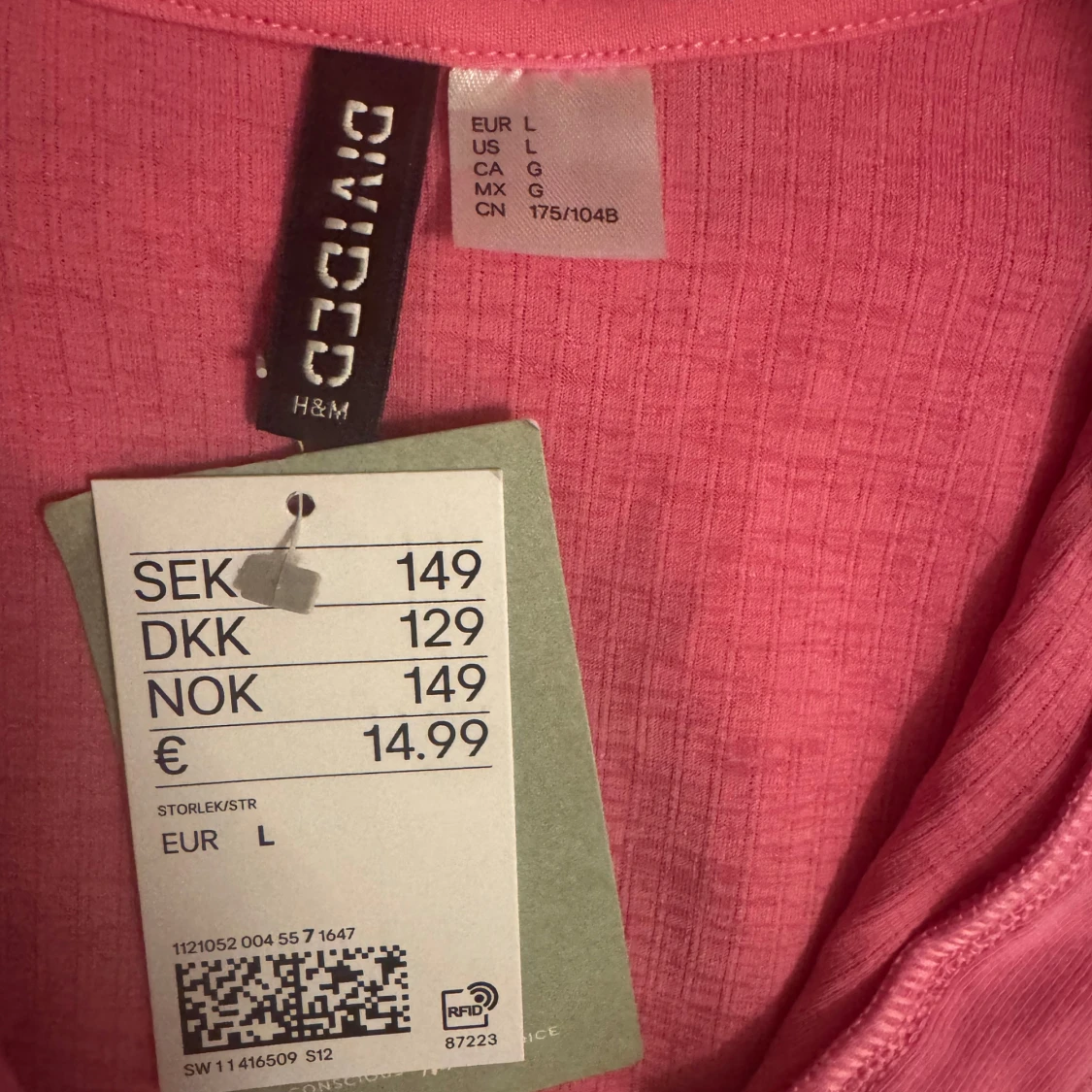 Rosa ribbad croppad topp H&M Divided - 2
