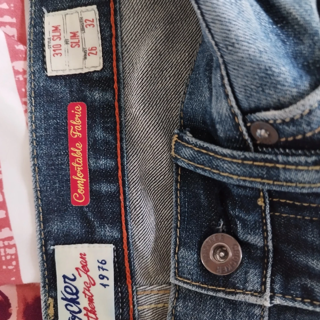 Blå slim fit jeans från Crocker - 1