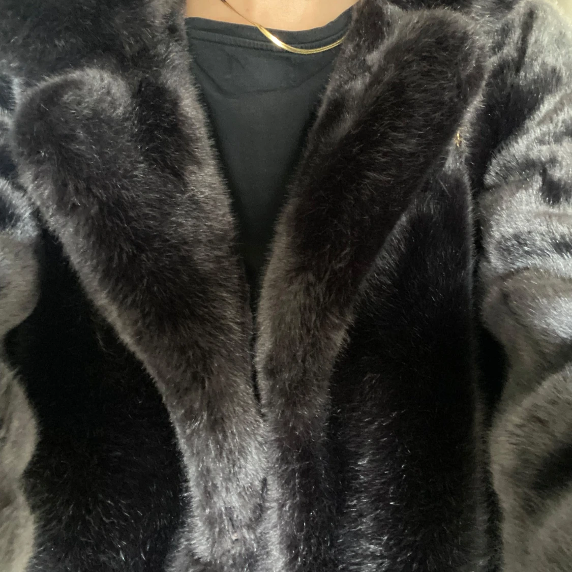 Svart pälsjacka  - 3