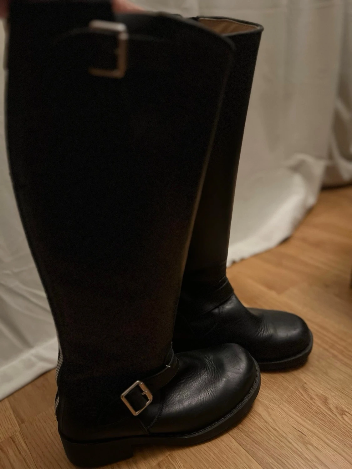 Svarta höga Johnny bulls stövlar  - 1