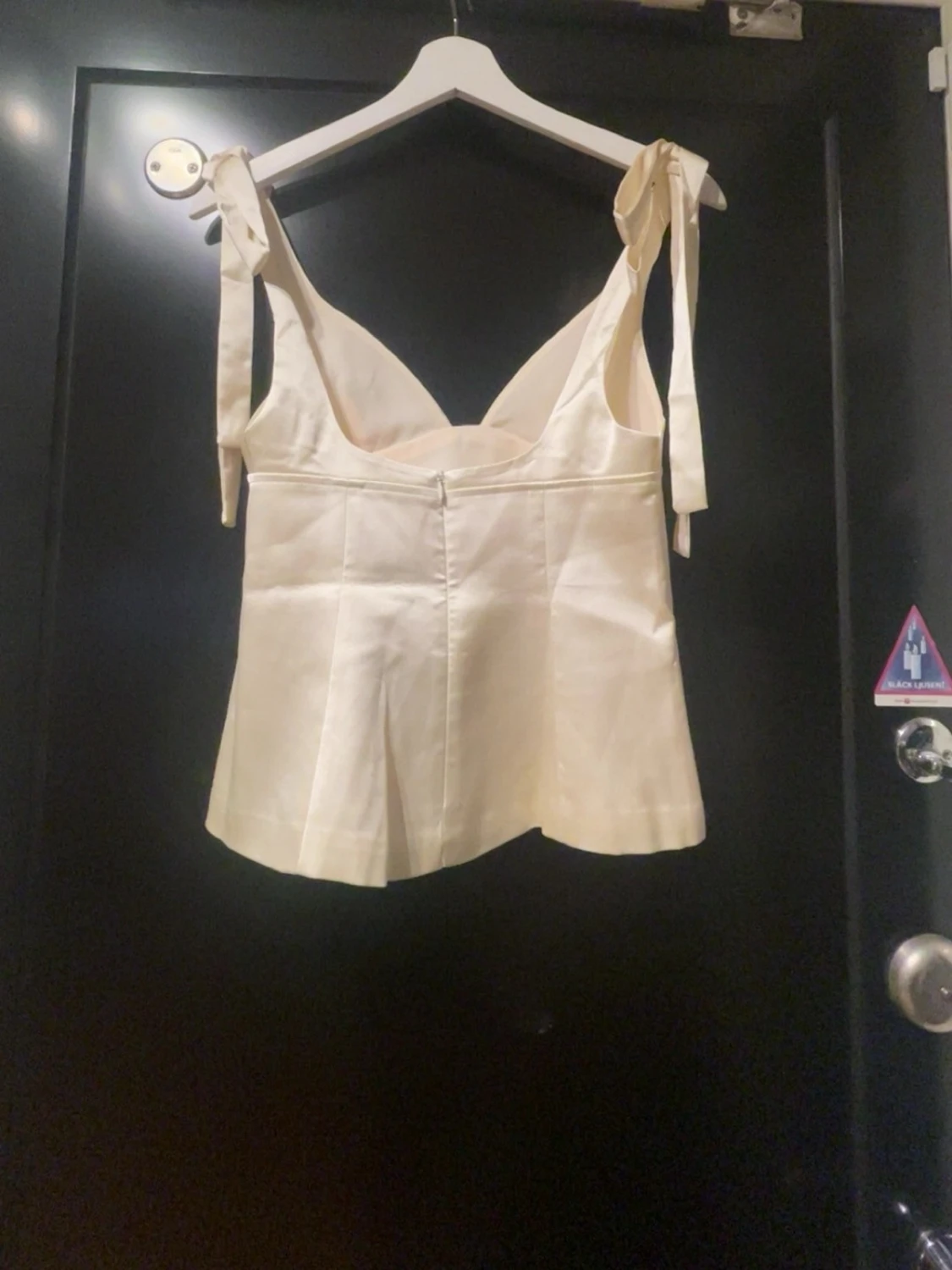 Ljusgul satin linne - 1