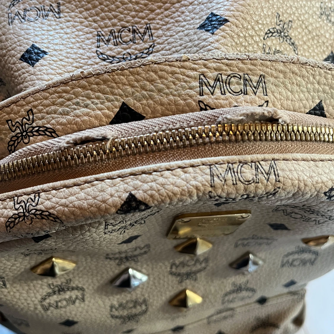 MCM beige backpack - 4