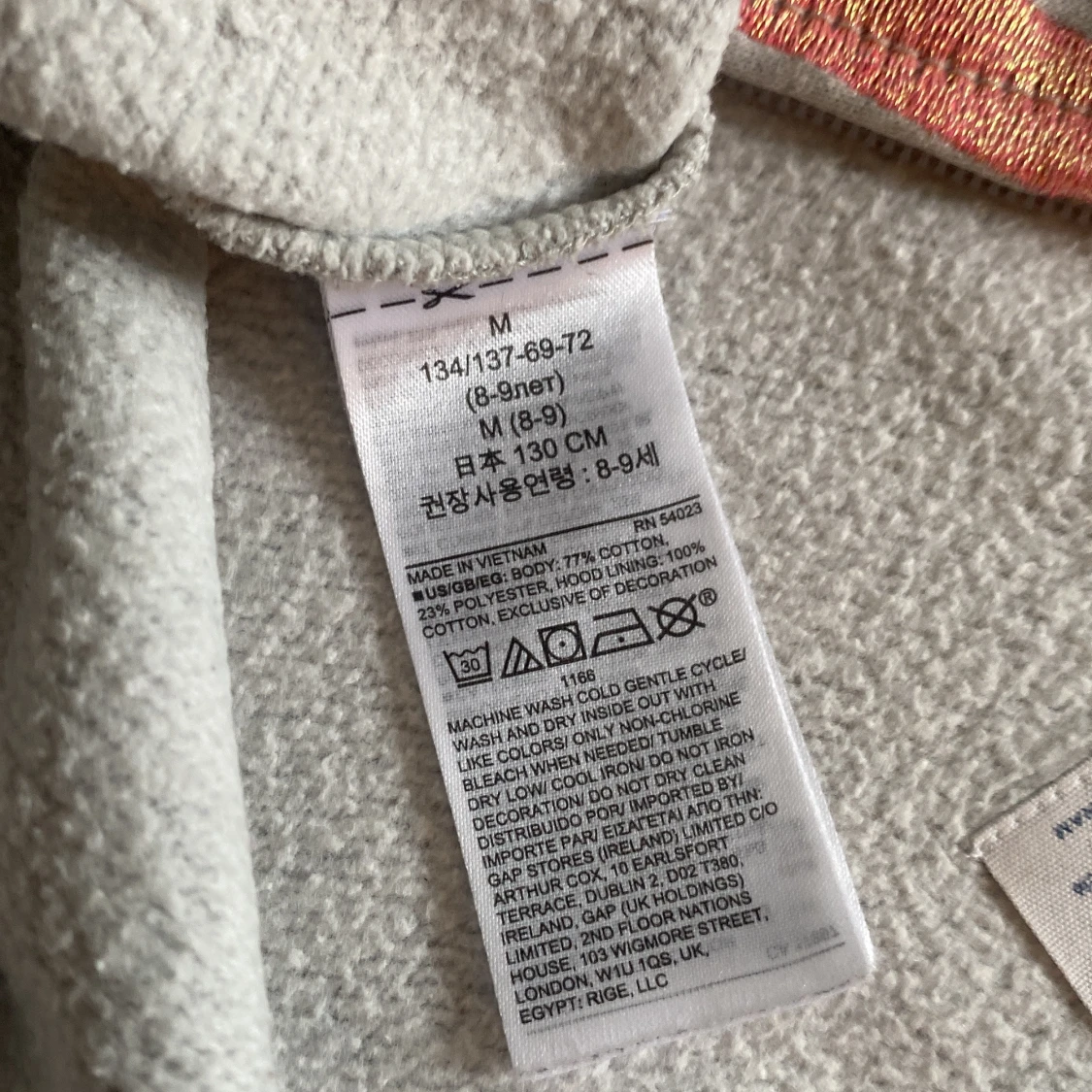 Grå hoodie med dragkedja från GAP - 3