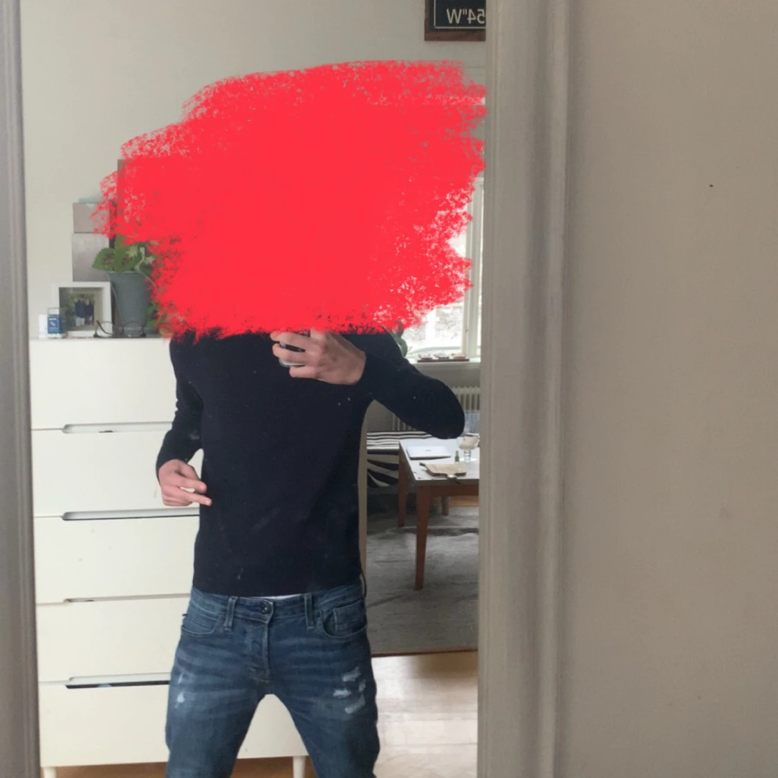 Svart stickad tröja från Uniqlo XS