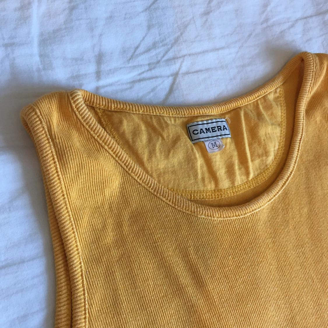 Vintage ribbat orange linne/ topp - 3