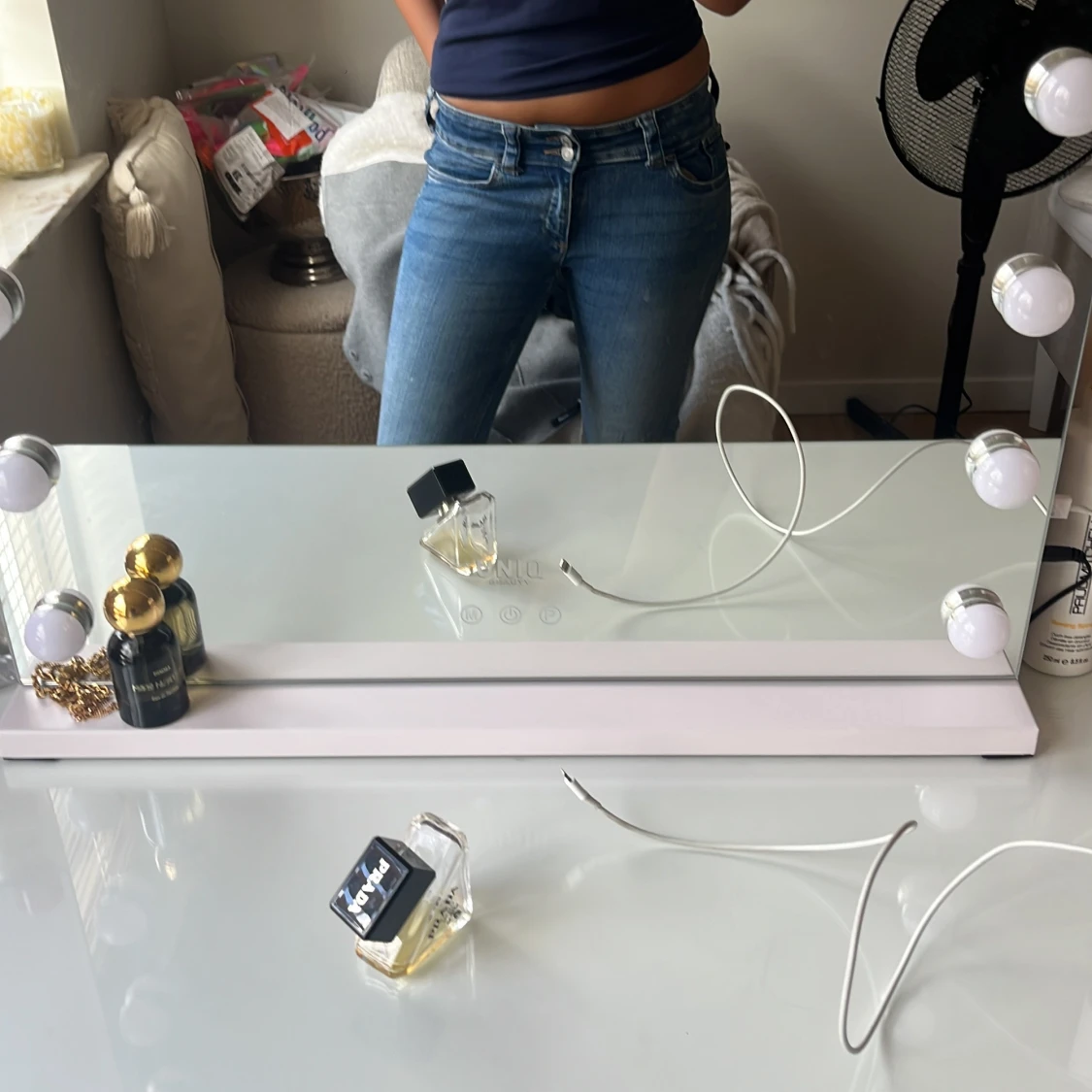 Blå bootcut jeans från H&M - 2