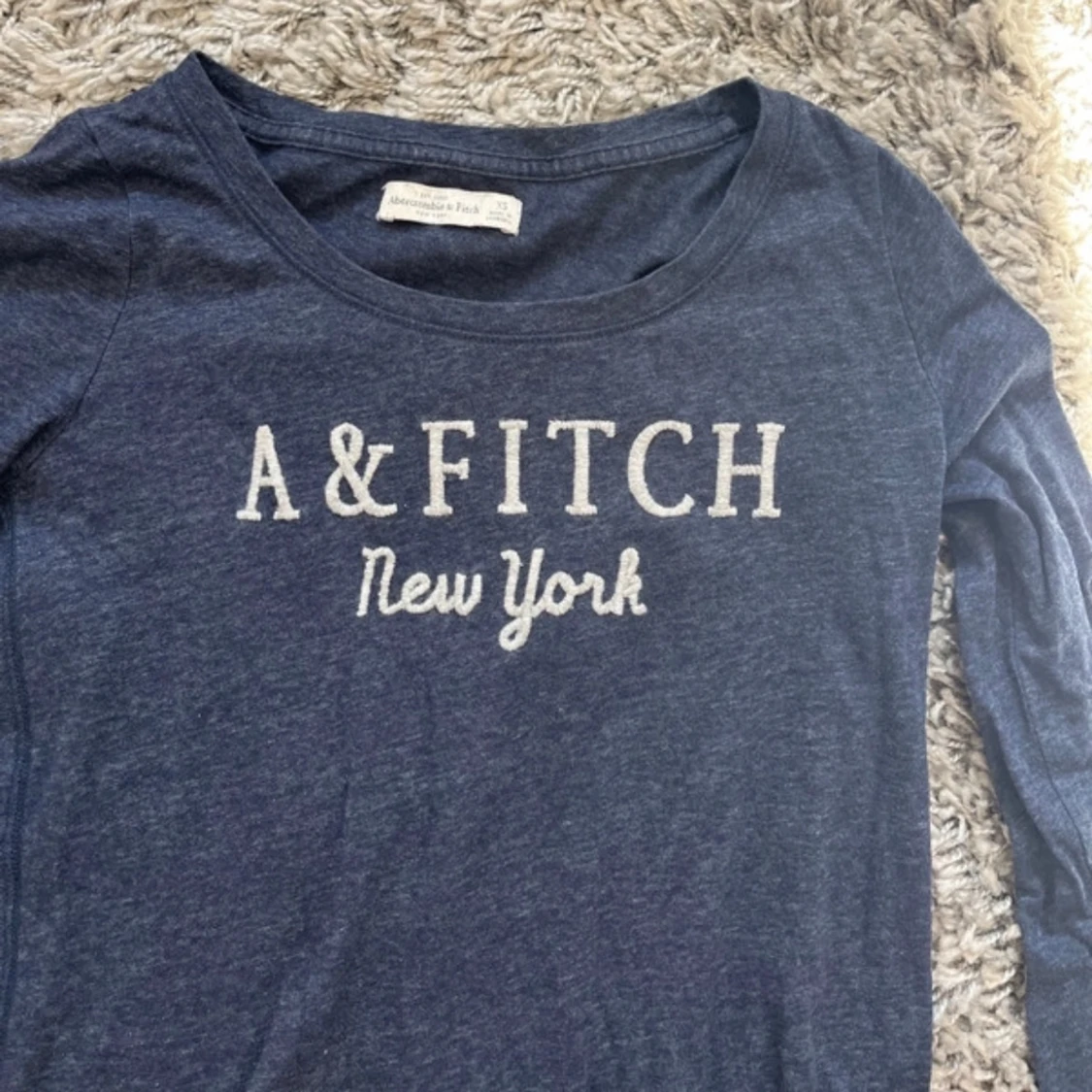 Mörkblå långärmad tröja Abercrombie & Fitch  - 1