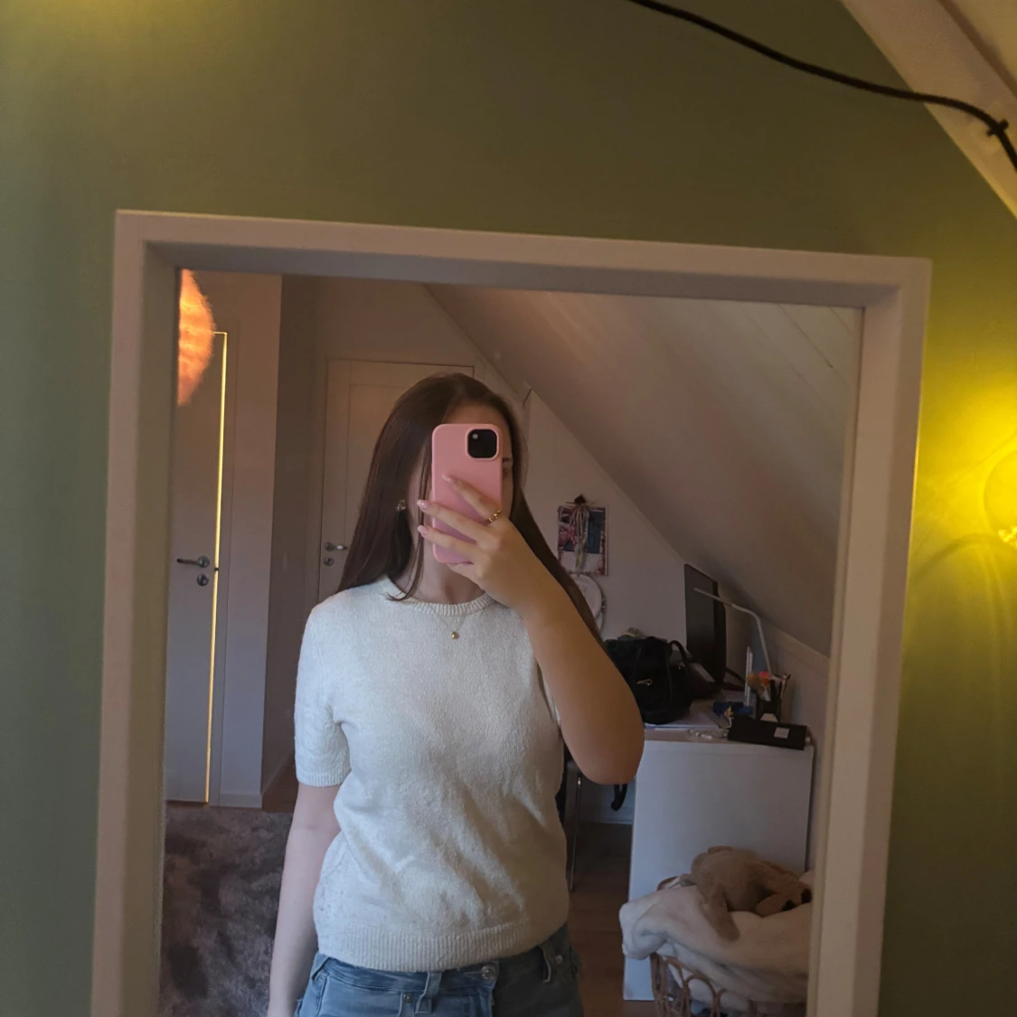 Beige stickad tröja från H&M