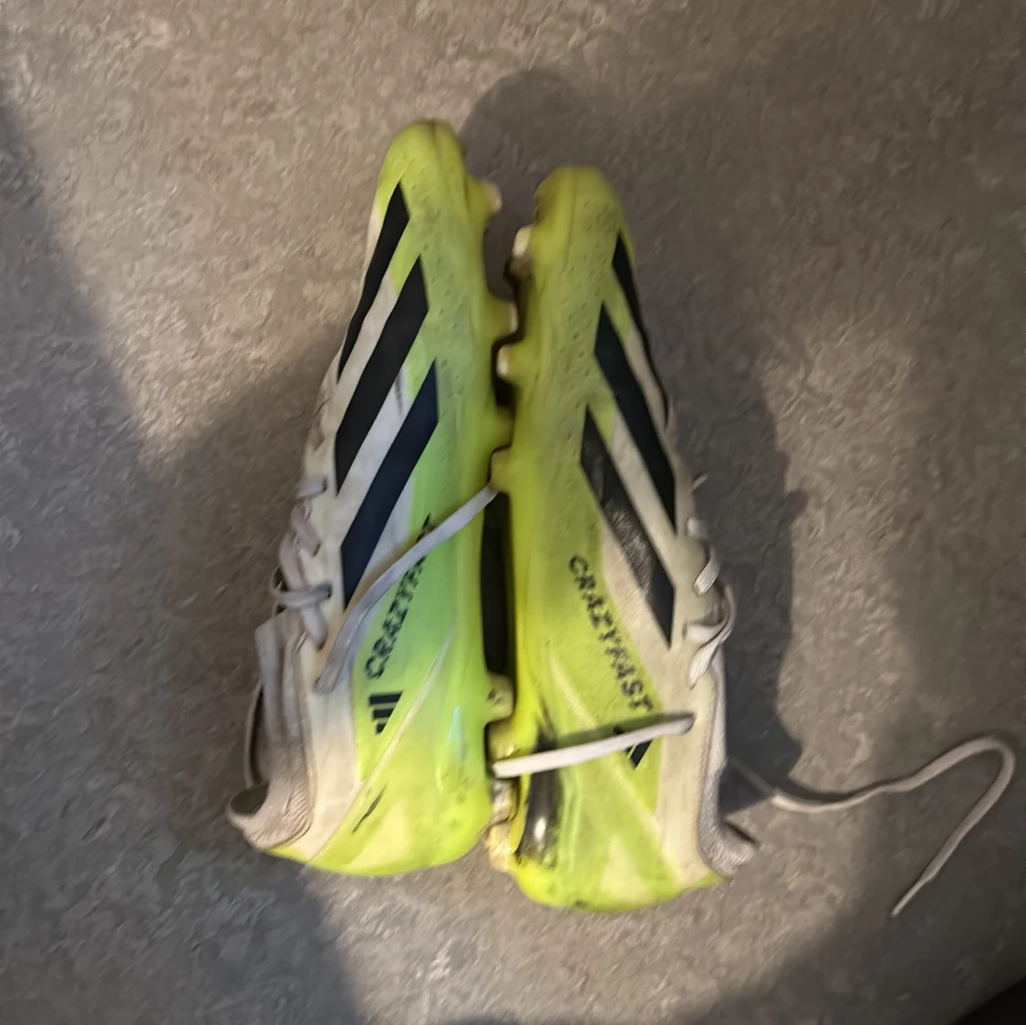Adidas Crazyfast fotbollsskor gul/vit storlek 44 2/3 - 2