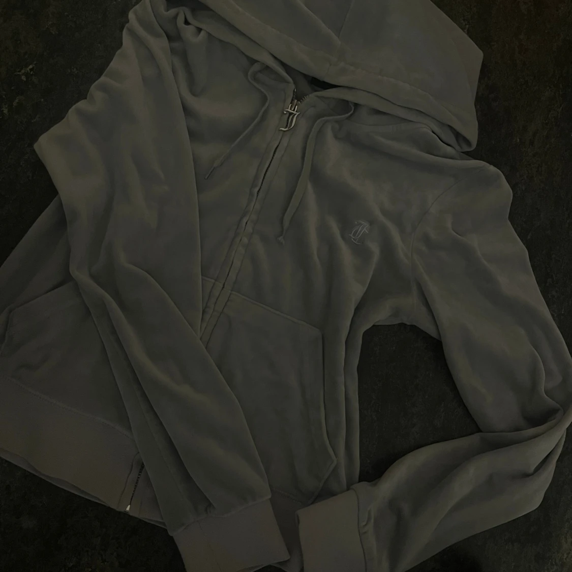 Grå velour hoodie Juicy Couture - 2