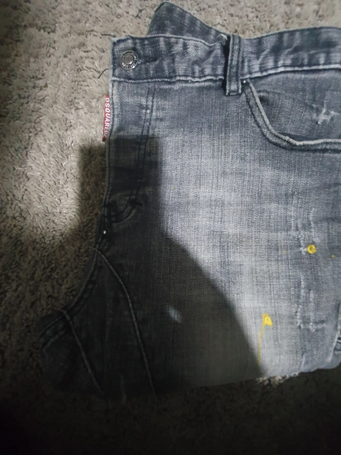Dsquared2 mörka jeans med dragkedja - 3