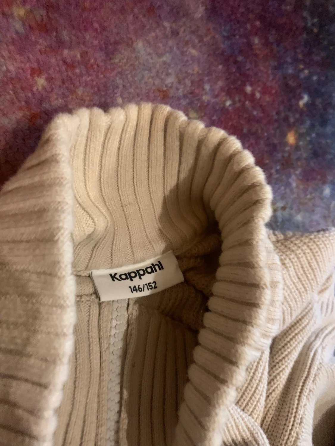 Beige stickad half zip tröja Kappahl - 2