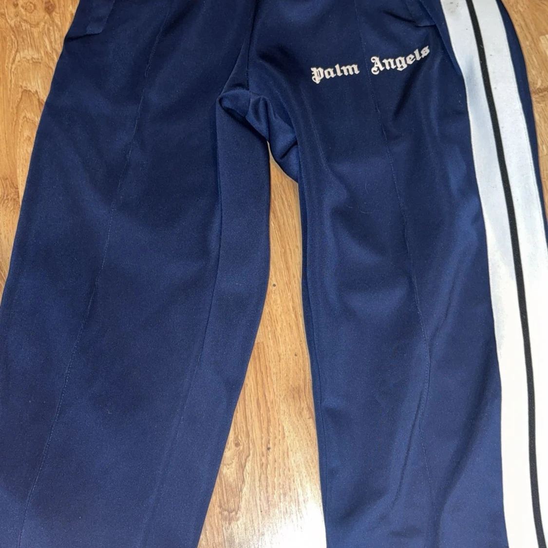 Palm Angels blåa trackpants med ränder - 2