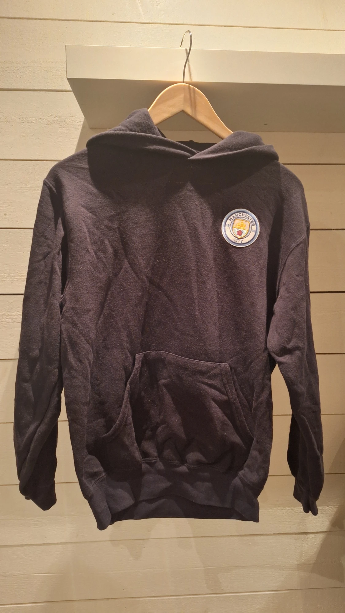Manchester City mörkblå hoodie