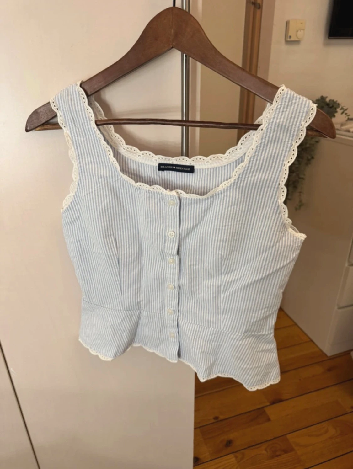 Blåvit randig linnetopp från Brandy Melville - 5