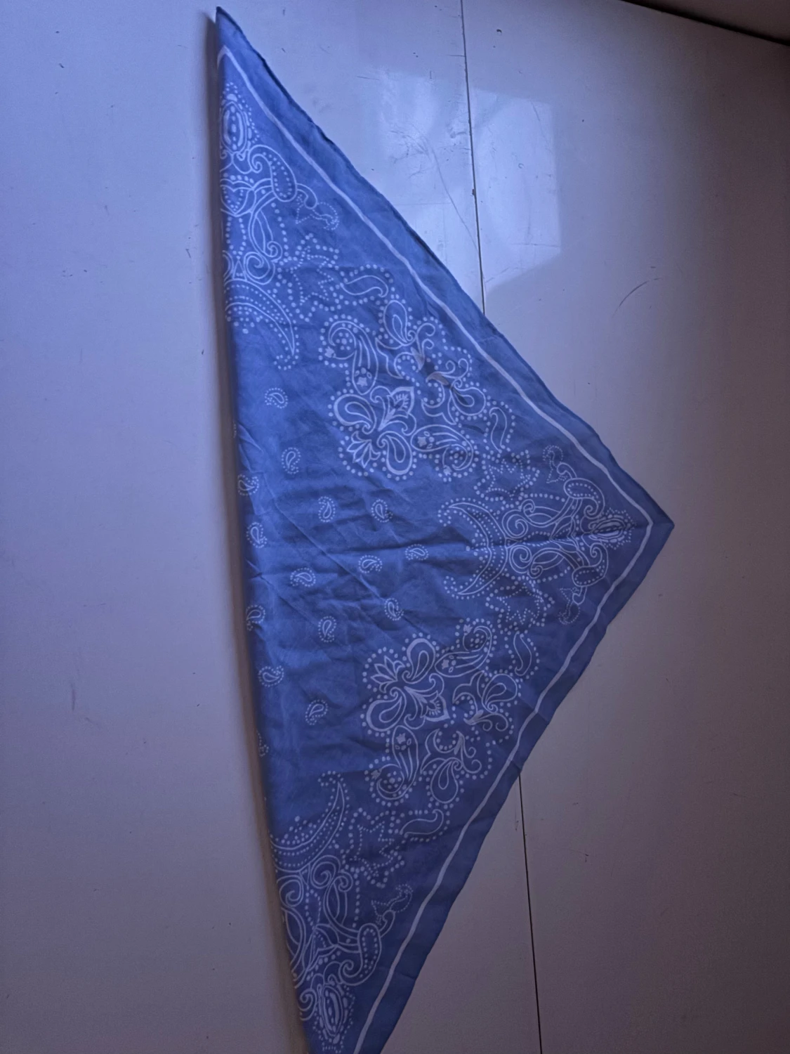 Blå paisleymönstrad bandana - 1