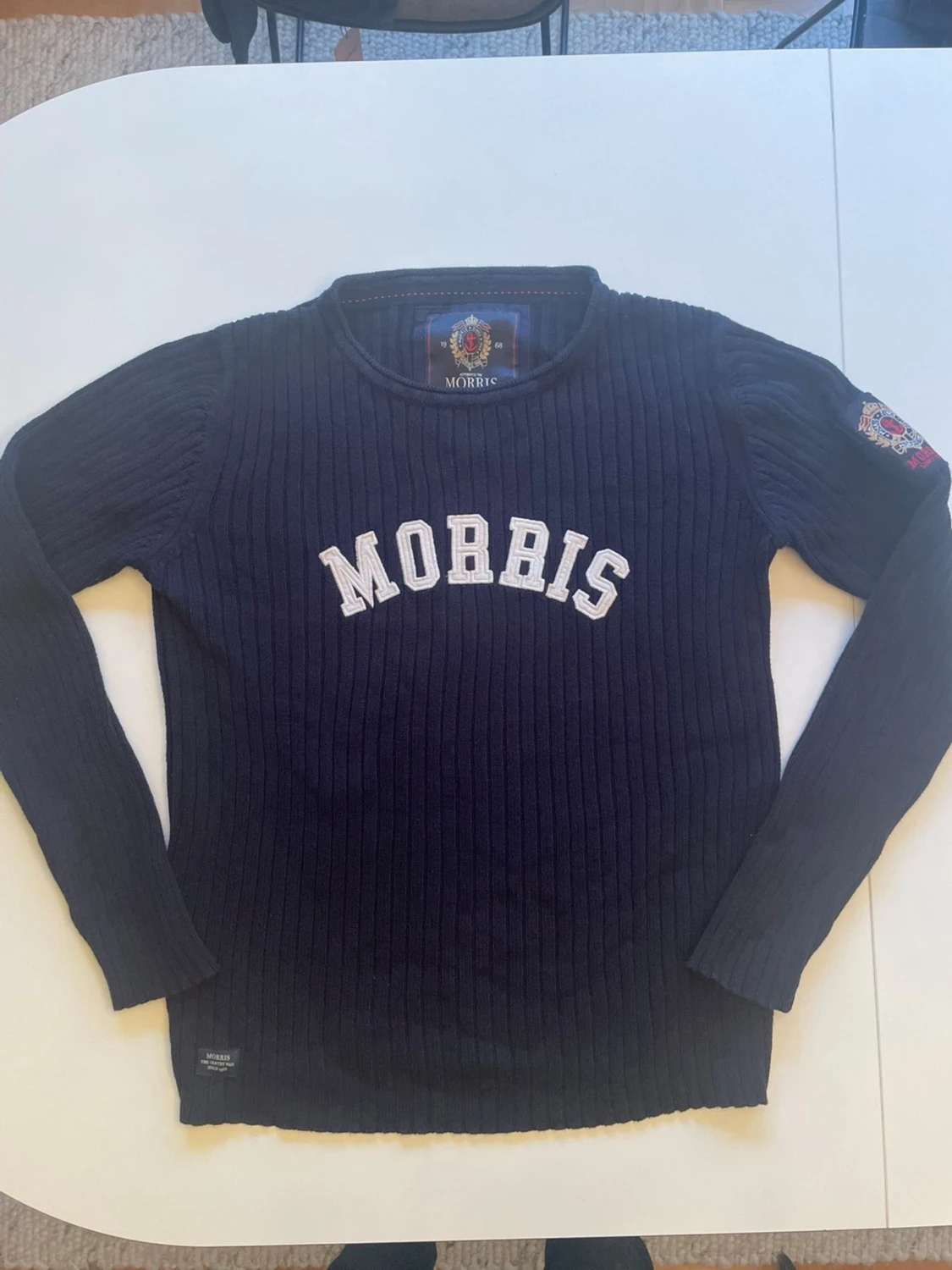 Mörkblå stickad tröja från Morris - 1