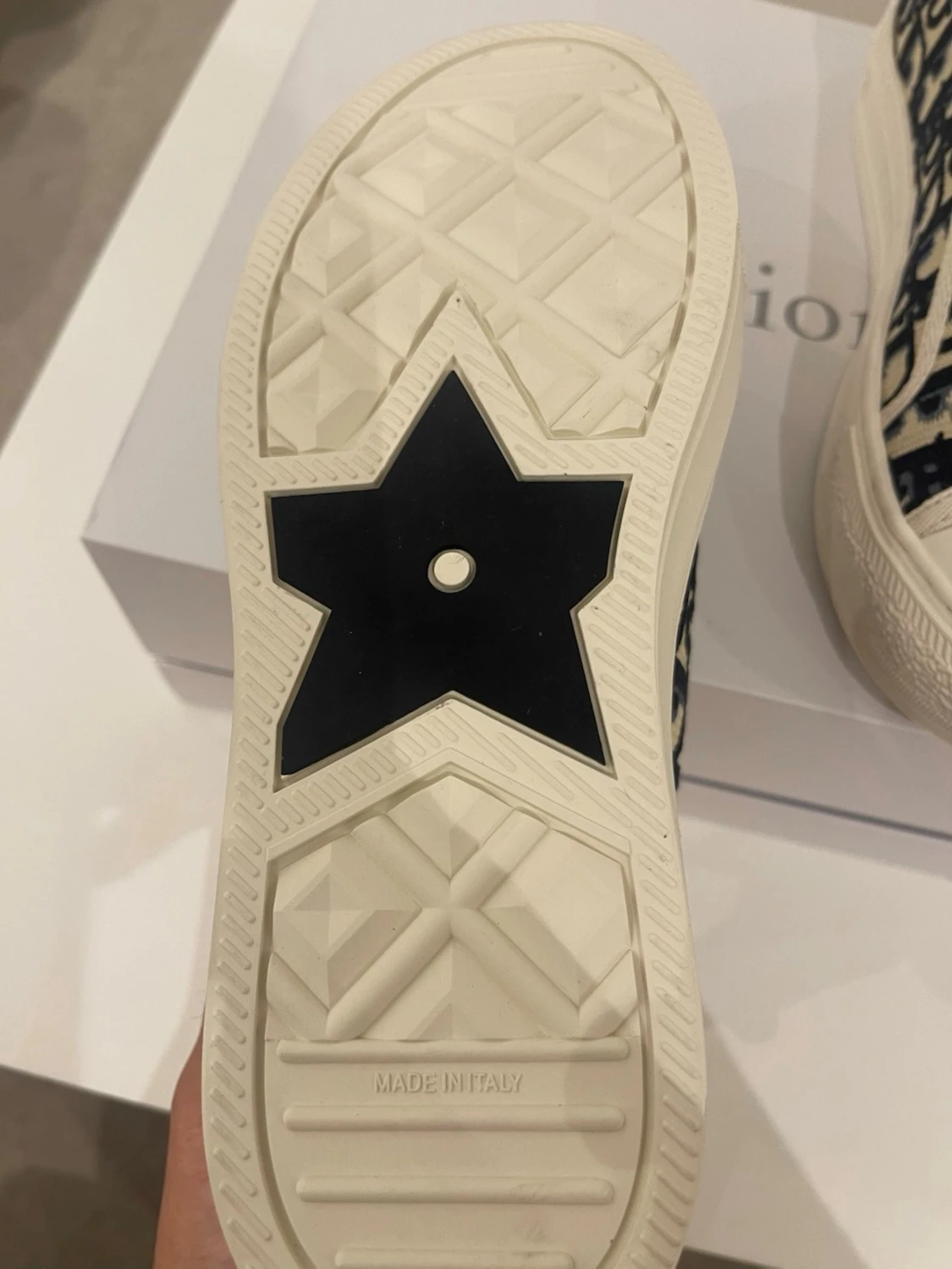 Dior Oblique sneakers i beige och blå - 2