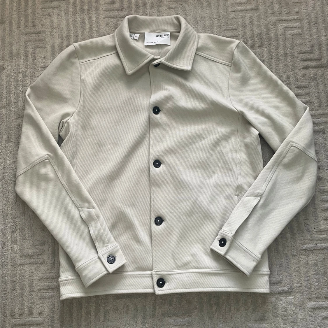 Beige overshirt från Selected Homme