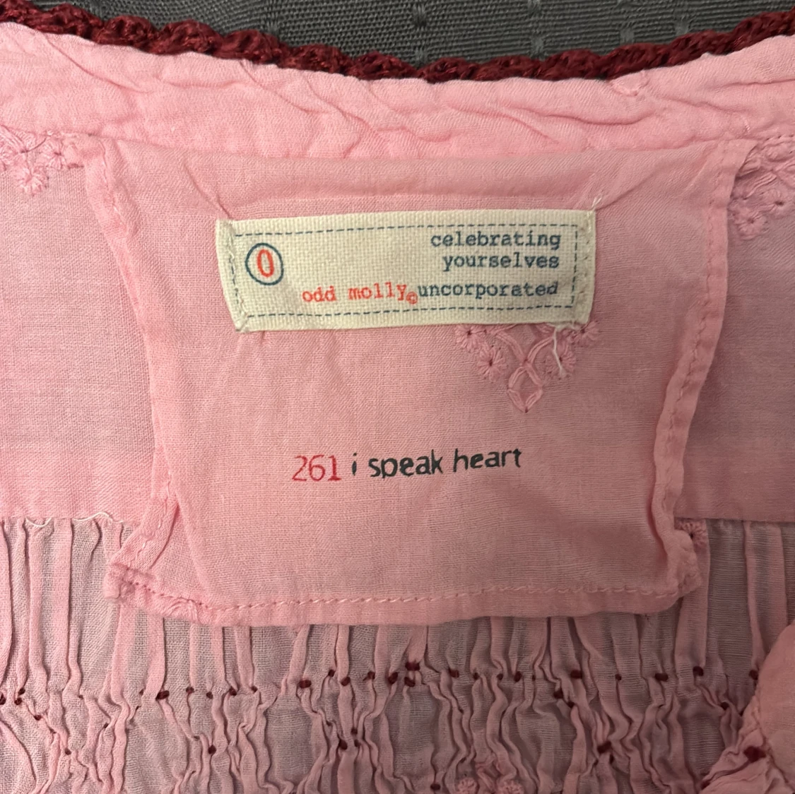 Rosa Odd Molly blus med broderi - 2