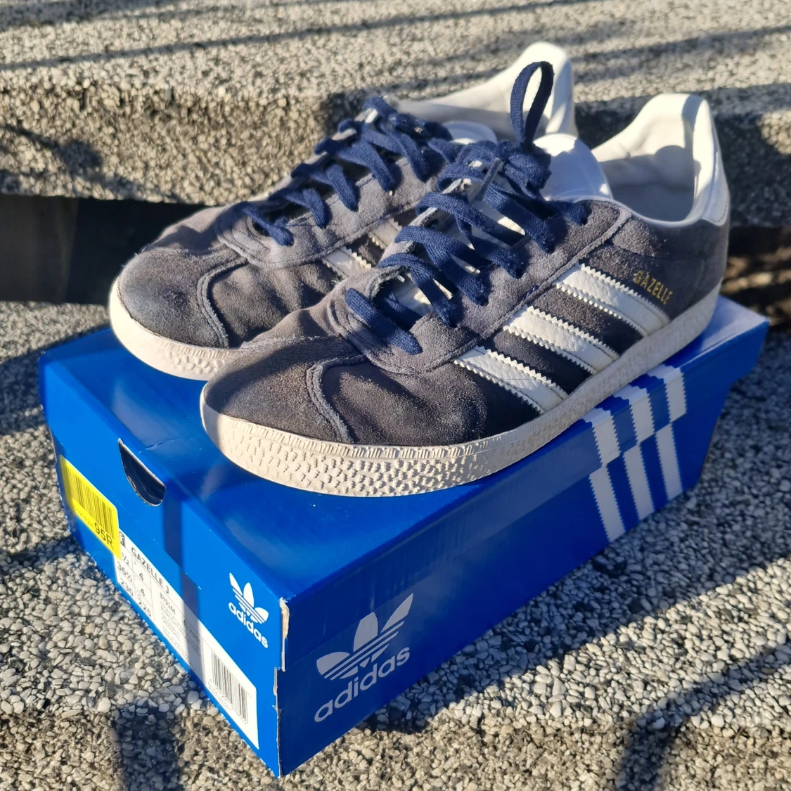 Adidas Gazelle blå sneakers mocka - 1