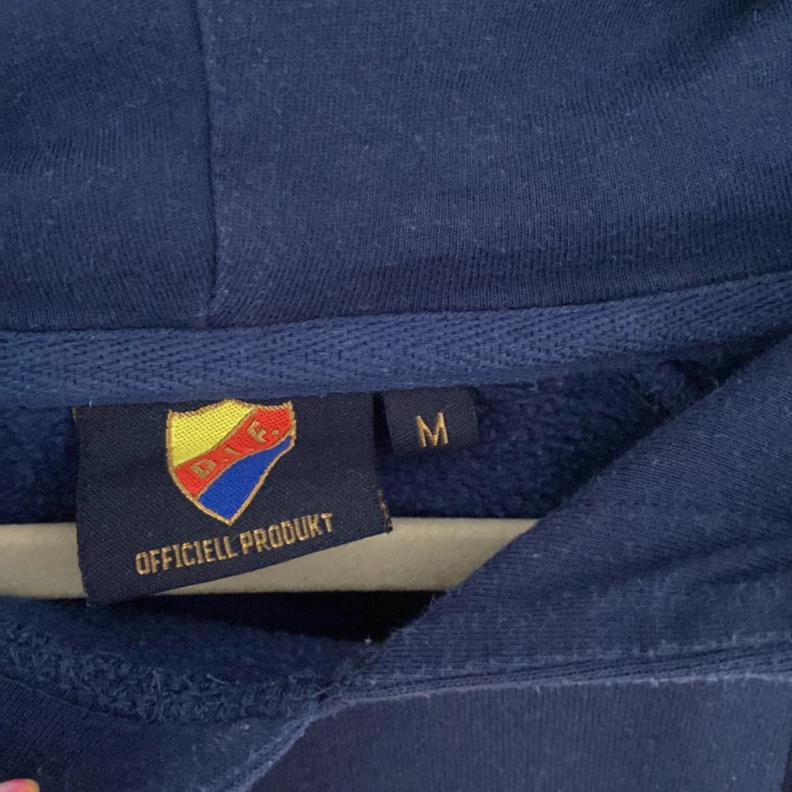 Blå DIF hoodie med tryck - 2