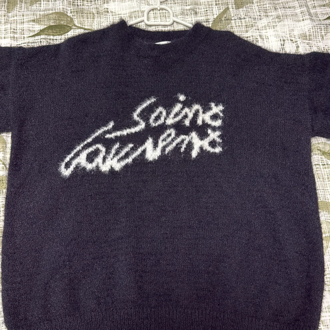 Svart Saint Laurent stickad tröja