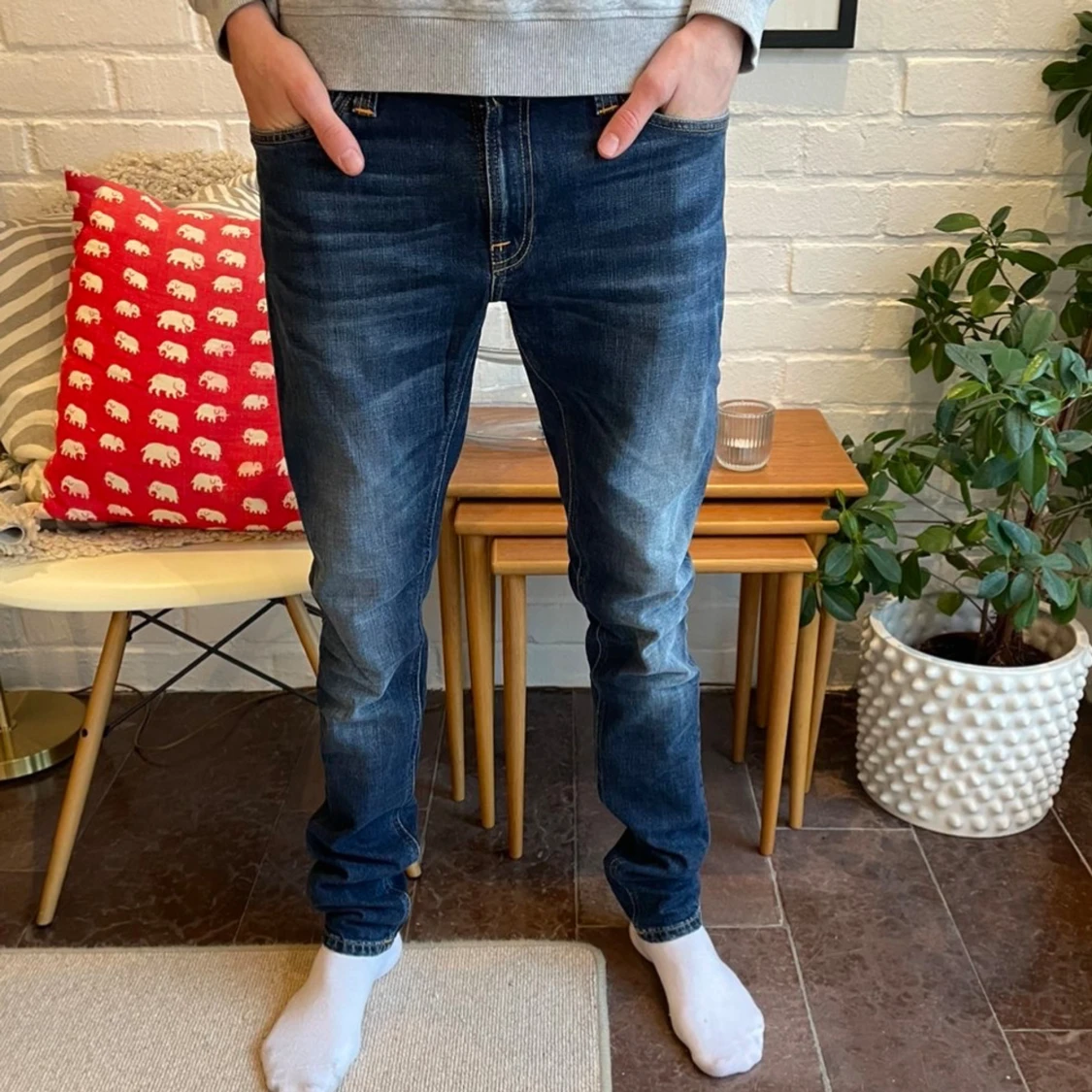 Mörkblå Nudie Jeans - 1