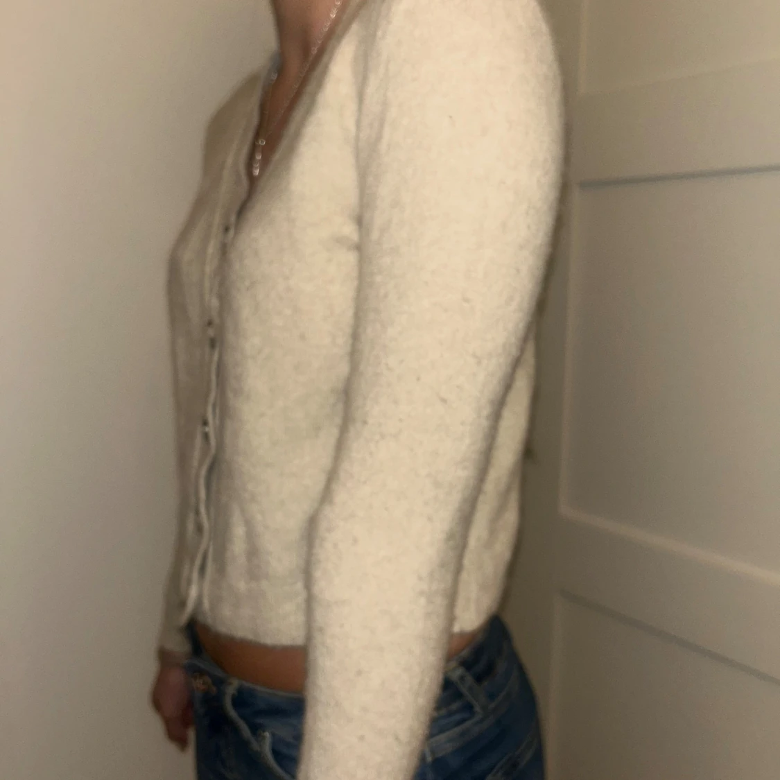 Beige kofta från Zara med knappar - 1