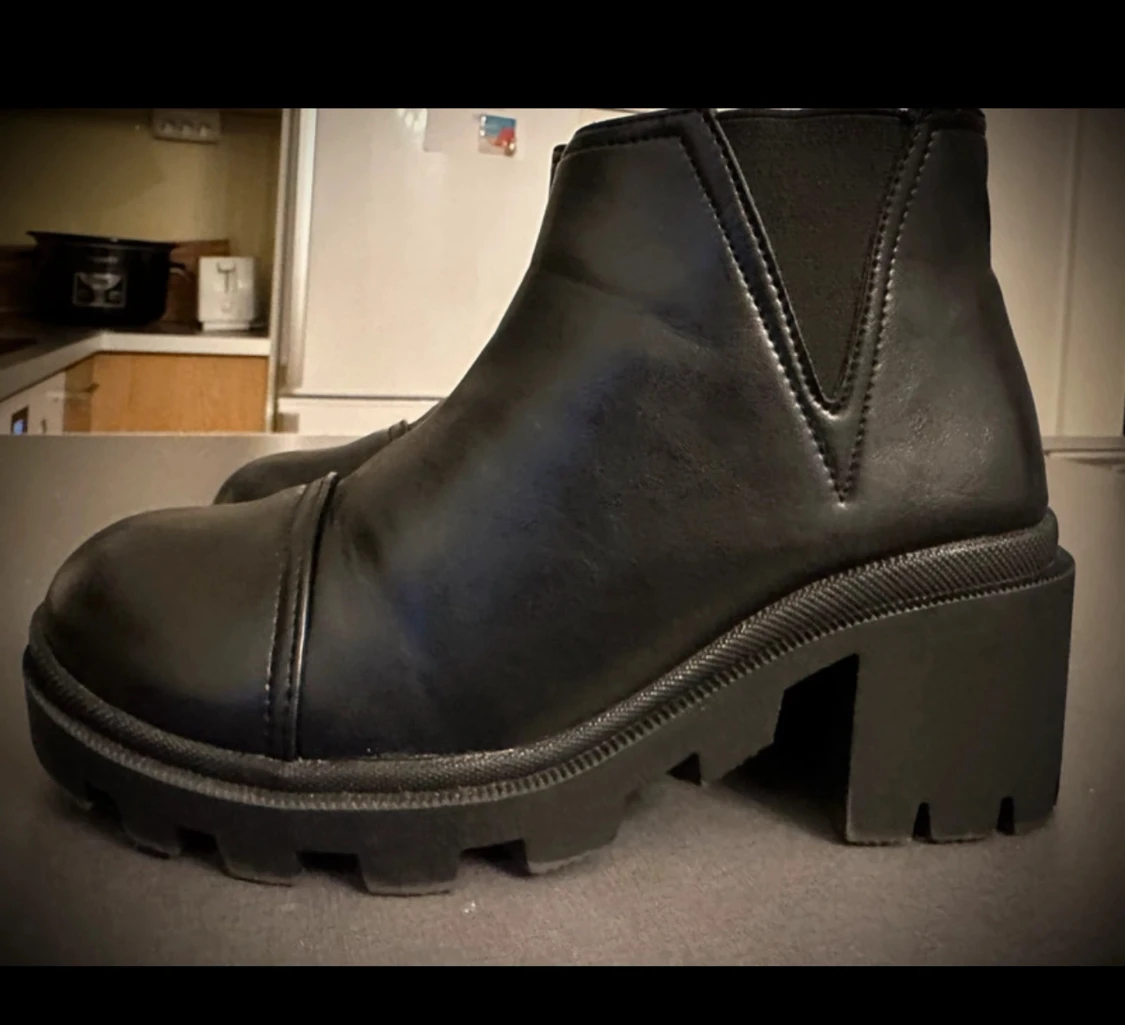 Svarta chunky boots - 4
