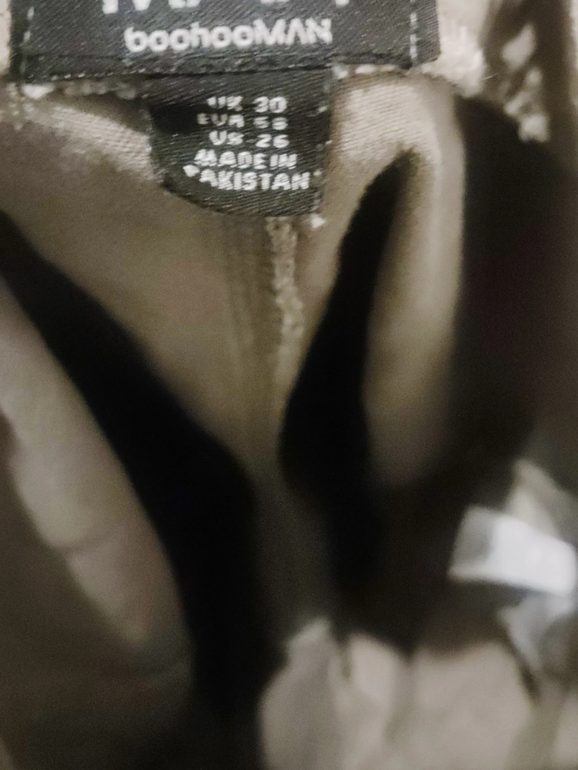 Patchwork cargobyxor i grått - 2