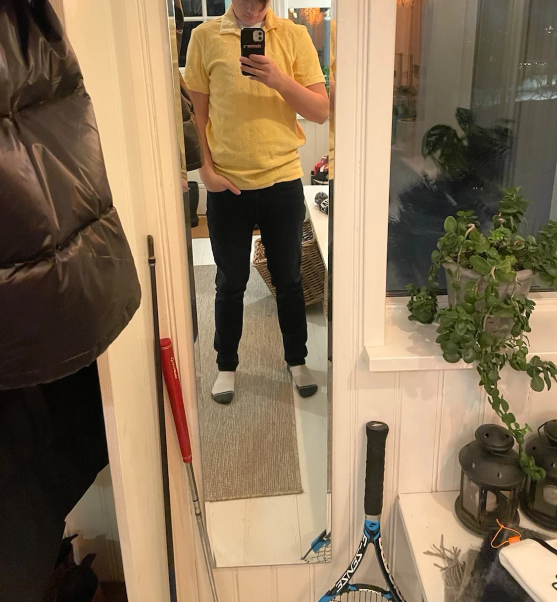 Gul froté-tröja från H&M