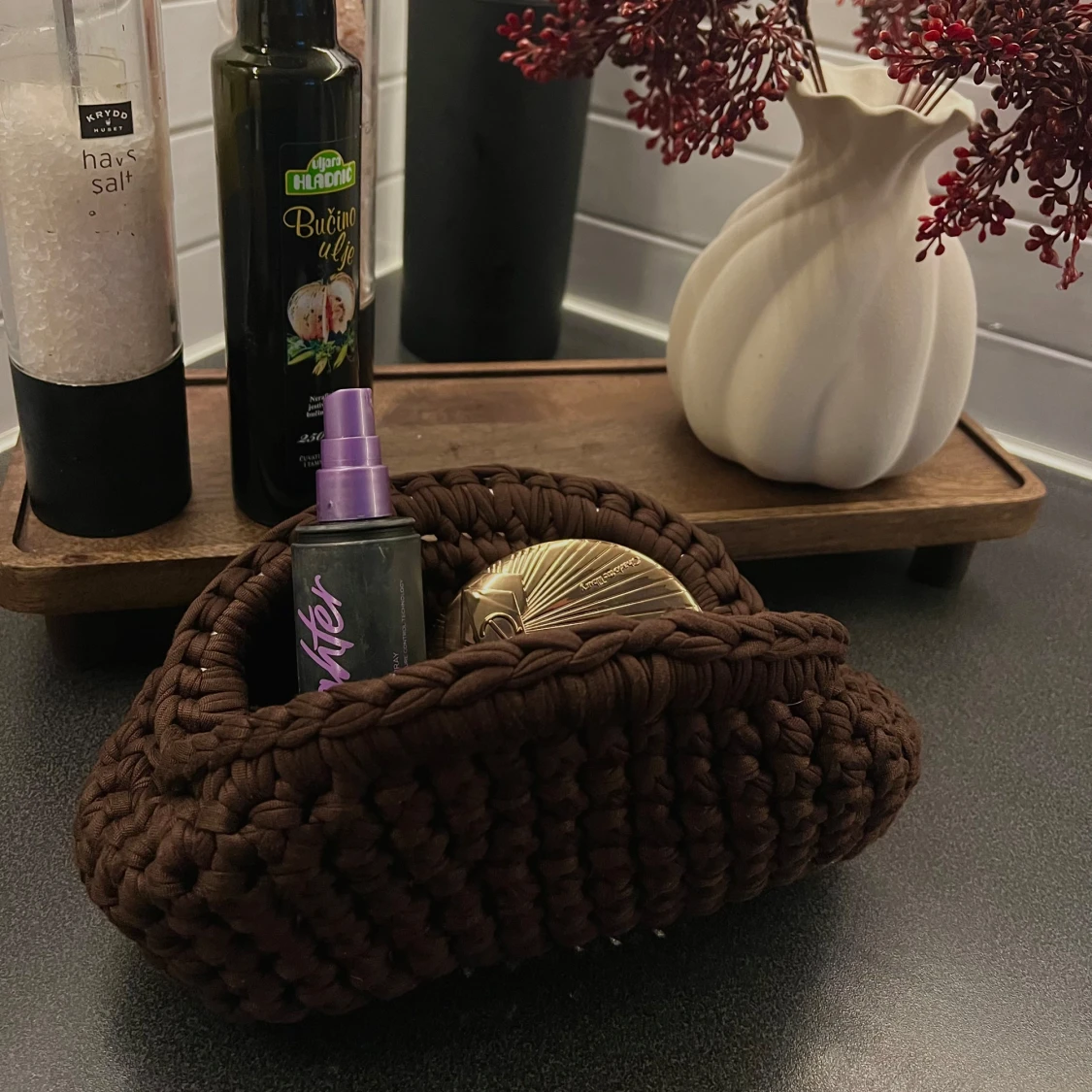 Brun clutchväska - 2