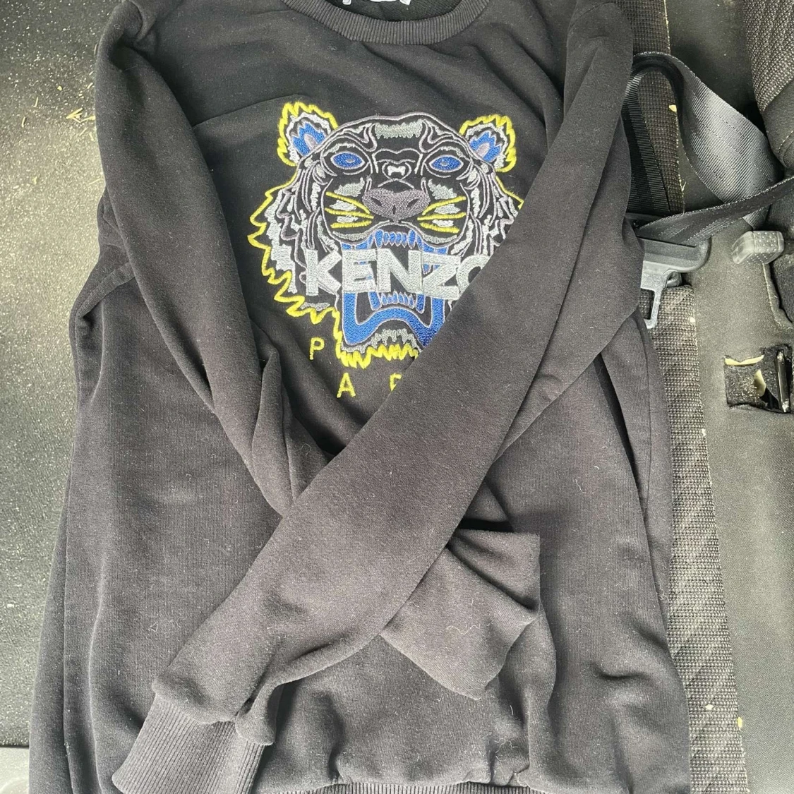 Svart Kenzo sweatshirt med tigerbrodyr - 2