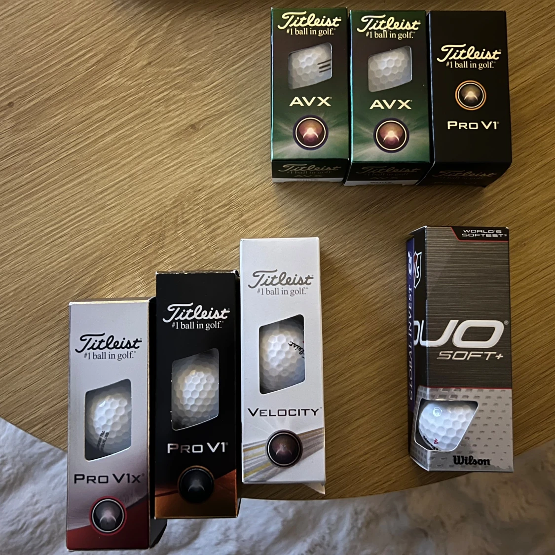 Blandning av helt nya golfbollar (Titleist & Wilson)