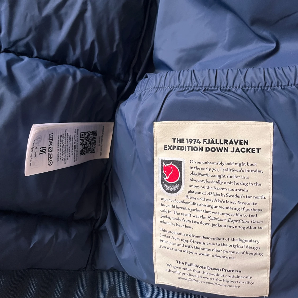 Blå Fjällräven Expedition dunjacka S - 2