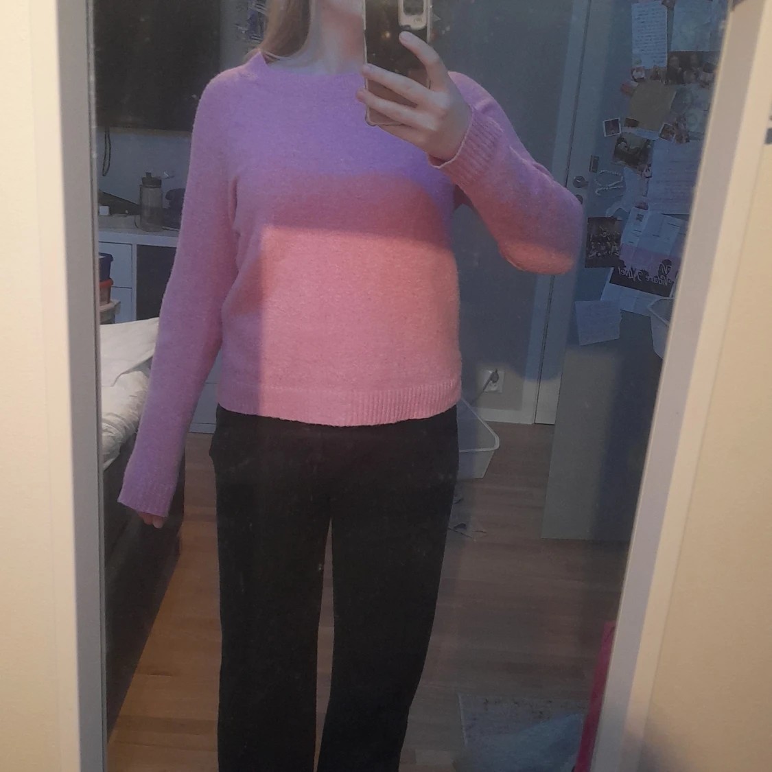 Rosa stickad tröja från Vero Moda