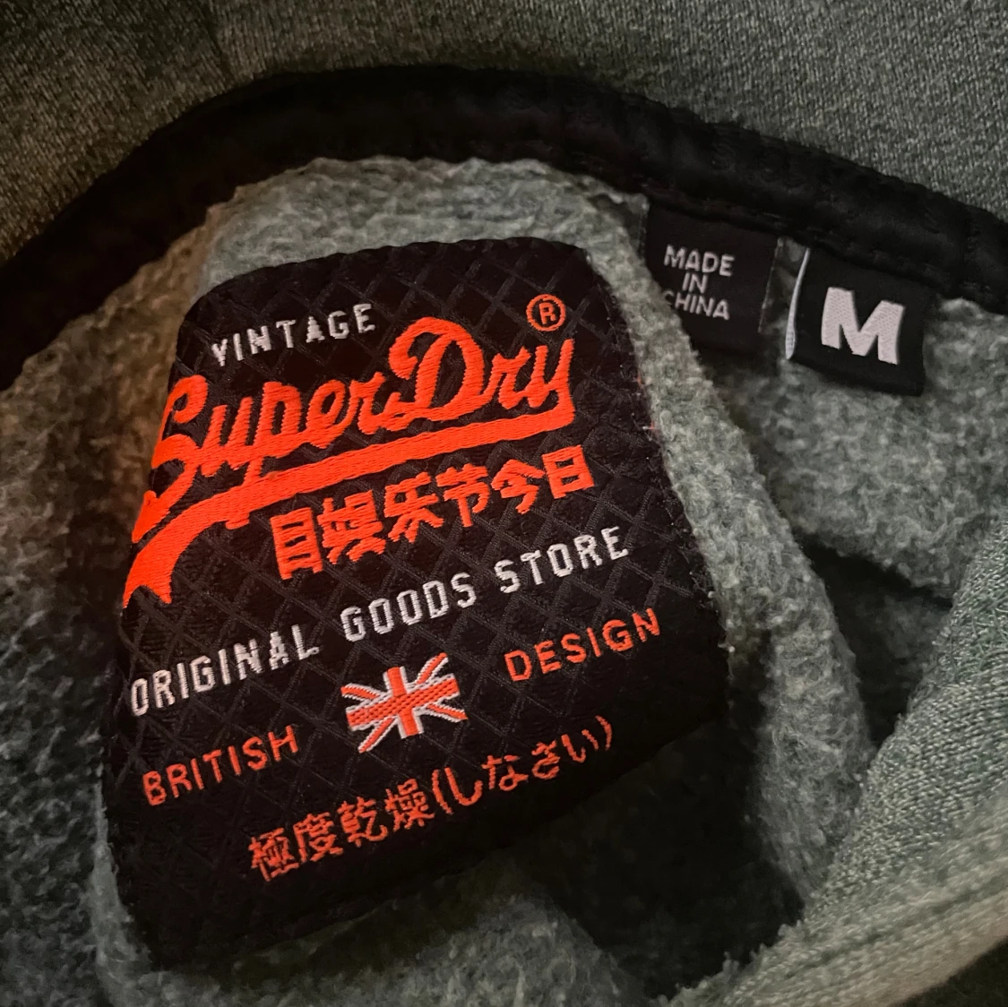 Grön Superdry hoodie med tryck - 2