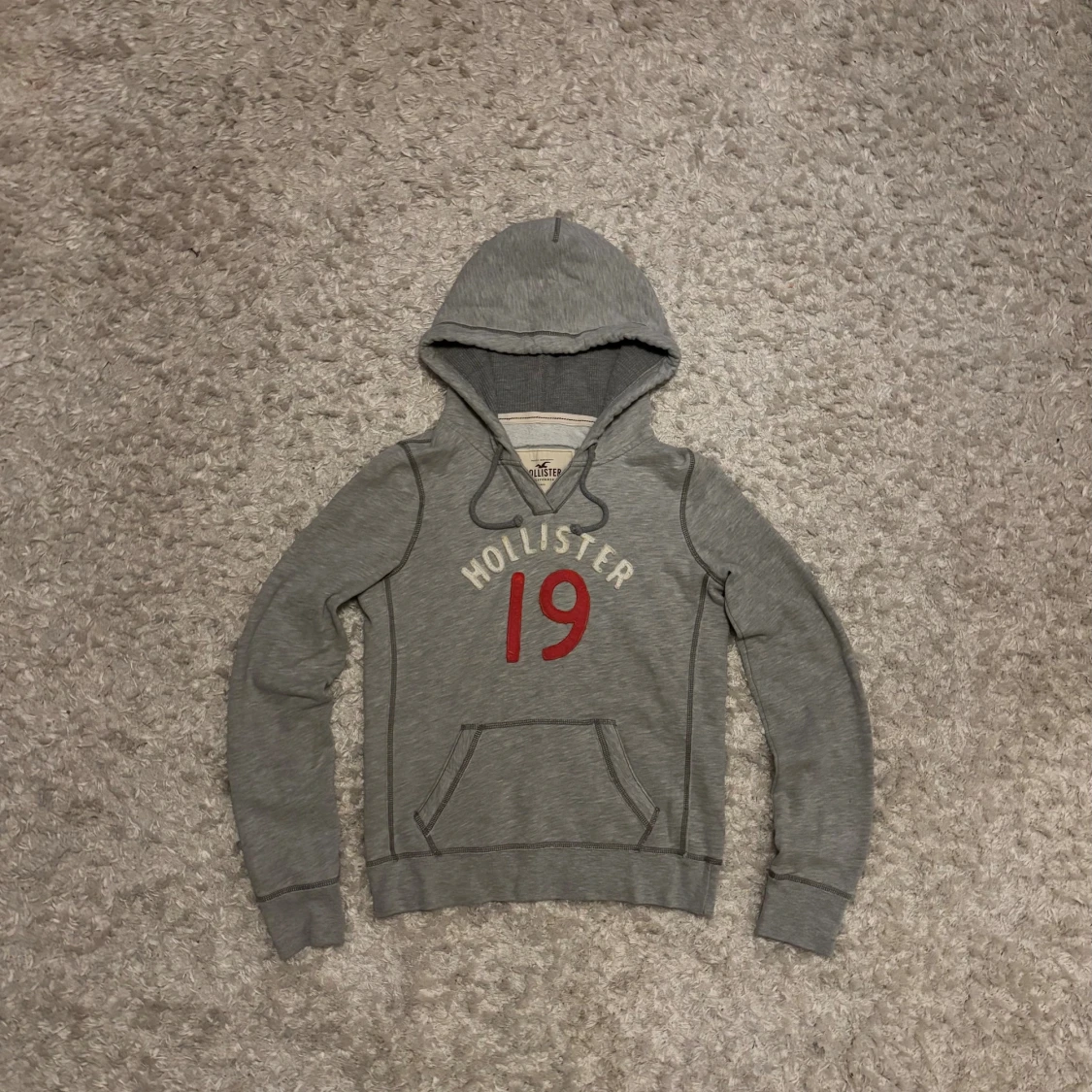 Grå hoodie från hollister