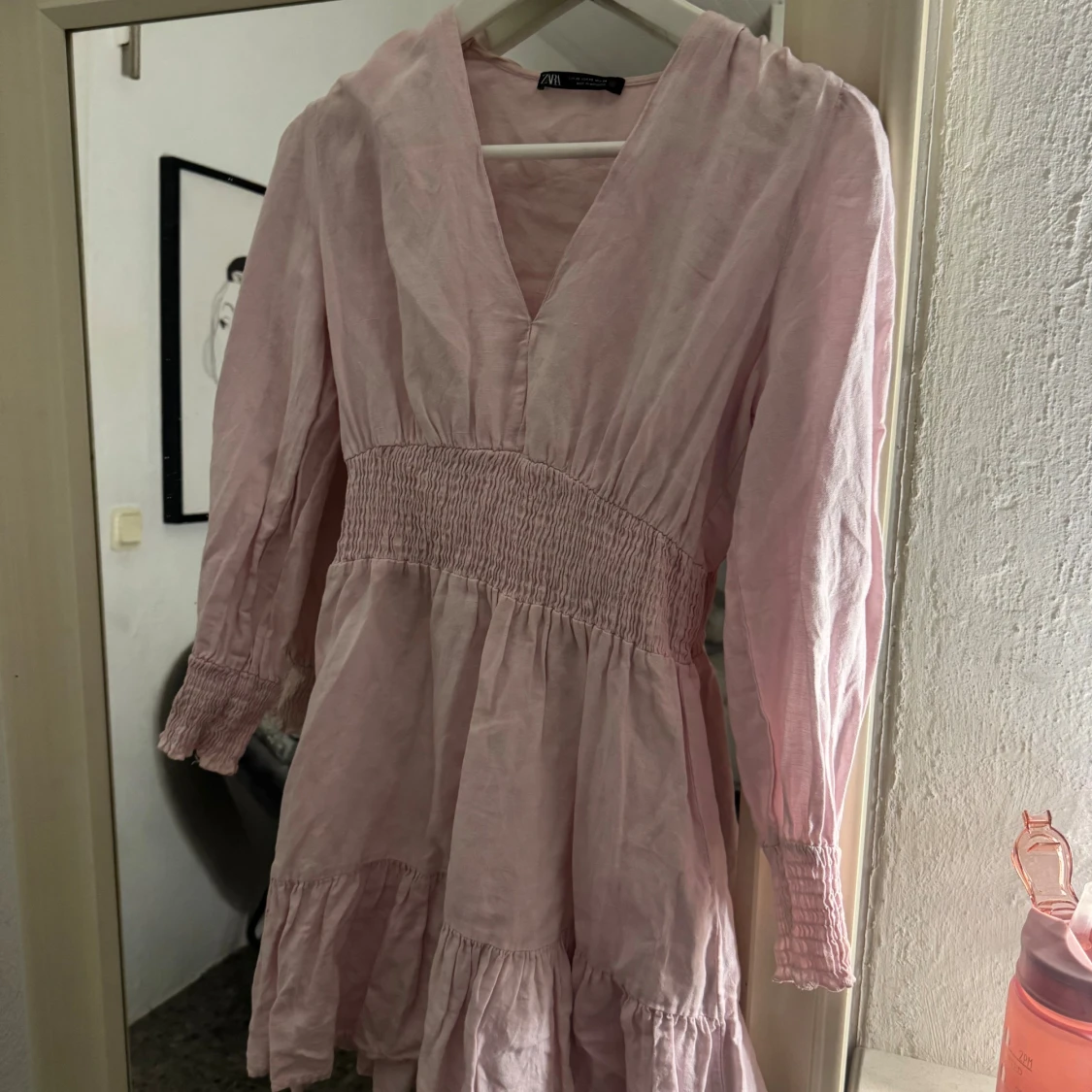 Ljusrosa kortklänning från Zara