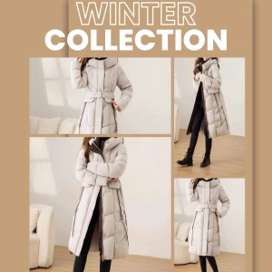 Ljusbeige lång pufferjacka med bälte - ☃️Vi säljer vackra och högkvalitativa vinterjackor❄️  Färg: Svart, Brun, Ljusbrun, Vit Beige Storlek: S-M-L-XL Pris: 650 KR   ✨Det varmaste och snyggaste valet i vinter ✨Bekväm och högkvalitativ ✨Matchar din stil perfekt ✨Lätt och väldigt varm ✨Snygg design ✨Lämplig för vardagsbruk och alla andra tillfällen  Gå med självförtroende, känn dig bekväm och behåll din snygga look! ❄️🧥  👉 Om du vill beställa, kontakta oss via chatt😍