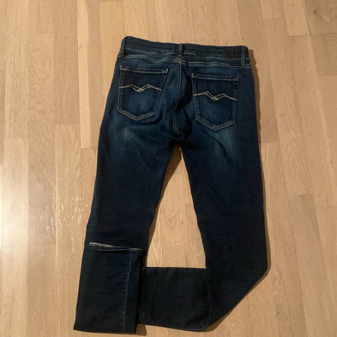 Mörkblå Replay skinny jeans w27 L30 - 3